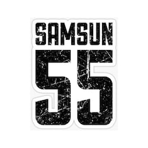 55 SAMSUN Sticker Yapıştırma Oto Etiket 17cm
