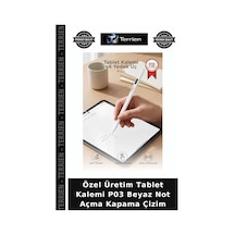 Özel Üretim Tablet Kalemi P03 Beyaz Not Açma Kapama Çizim