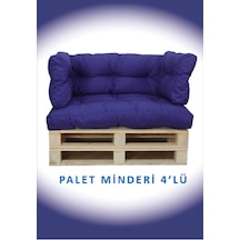 Dış Ve Iç Mekan Palet Bahçe Balkon Havuz Başı Yer Minderi Koltuk Minderi Takımı Saksmavi Model