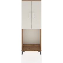 Arges Dolap Tek Raflı 2 Kapaklı Tek Askılı 60x30x163 Çam-aytaşı Çam