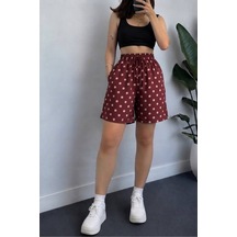 Süreyyafasion Şort Bordo Bordo