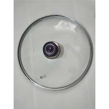 Sarıtaş Cam Kapak Tencere Kapağı 28 Cm Lüx Mor Tepe Kulp Tüm Tencere Tava Sahanlar Için Uygun