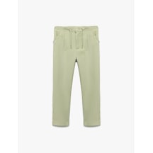 Koton Beli Ayarlanabilir Lastikli Bağcıklı Viskon Pantolon Green 5skb40006tw Yeşil