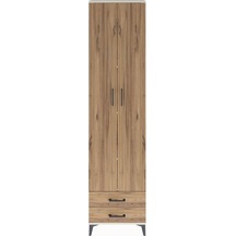 Arges Dolap 5 Raflı 2 Çekmeceli 2 Kapaklı 60x30x243 Aytaşı-çam Aytaşı