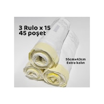 Akıllı Kedi Tuvaleti Tüm Modeller İle Uyumlu Çöp Poşeti 55x43cm 3x15 Adet - 45 Poşet