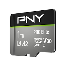 Pny Pro Elite Microsdxc Hafıza Kartı 512 Gb + Sd Adaptör, 100 Mb/s'ye Kadar Okuma Hızı, 90 Mb/s'ye Kadar Yazma Hızı, Sınıf 10 Uhs-ı, U3, A2 Uygulama Performansı, 4k Video İçin V30