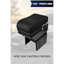 Fiat Punto 2005 Uyumlu Küllüklü Lüks Tip Bardaklıklı Kol Dayama Siyah Renk