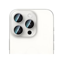 İphone 16 Pro Uyumlu Caseworld Sapphire Serisi Anti Reflective Lens Koruyucu Gümüş