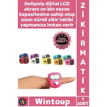 Zikirmatik Silikon Ayarlanabilir Kayış Ergonomik Sayaçlı Dijital Hassas Elektronik Yüzük Zikirmatik Çok Renkli
