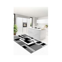 West Home Dijital Baskı Yıkanabilir Kaymaz Taban Leke Tutmaz Mutfak Halısı Salon Halısı Ve Yolluk Wh 463 Black
