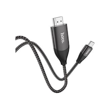 Hoco Ua16 Type-C To Hdmı 4K 30Hz Ses Ve Görüntü Aktarma Kablosu (552035000)-Siyah