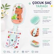 5 Farklı Seçenekli Sevimli Hayvan Desenli Yumuşak Uçlu Ergonomik Çocuk Saç Tarağı Fırçası