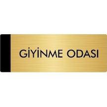 Metal Yönlendirme Levhası, Departman Kapı Isimliği Giyinme Odası 10x20 Cm Altın Renk