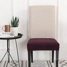 Örme Yastıklı Sandalye Minderi Kılıfı Mor Mor