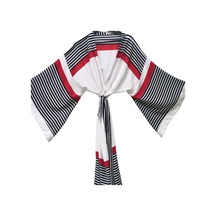 Lila Mare Fisto Kumaş Handmade Beachwear Çizgili Desen Kimono Standart Bedenlere 36-44 Arası Uygundur Renkli Renkli
