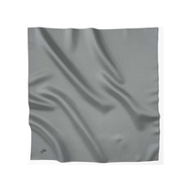 Aker Tivil Eşarp - Polyester Twill - Düz Renk - 8742795-977 - Füme 977 Füme 977 Füme
