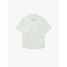 Koton Regular Fit Pamuklu Asimetrik Düğme Detaylı Poplin Kısa Kollu Hakim Yaka Kareli Gömlek Kahverengi Ekose 7wal60061ıw KAHVERENGİ EKOSELİ