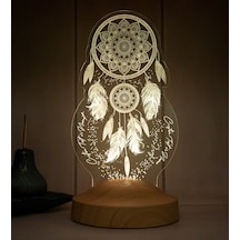 Kişiye Özel Dreamcatcher Düş Kapanı Gece Lambası, Rüya Kapanı ile Çakra Odası Dekoru, Kişiselleştirilmiş Başucu Led Lamba, En İyi Hediye