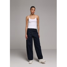 Colin's Colins Baggy Fit Orta Bel Daralan Paça Kadın Dark İndigo Denim Jean Pantolon Cl1079782 Q1.v1 Dn44890 Denim