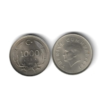 1991 Yılı Tedavül 1000 Türk Lirası Çil