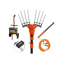 Hfs 12v Akülü Zeytin Hasat Makinesi Seti - 90 Ah Akü + Şarj Aleti + Akü Taşıma Arabası