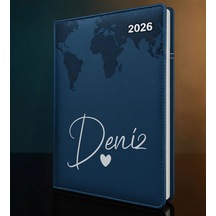Bk Gift Kişiye Özel İsimli Termo Sert Kapak 2026 Lacivert Ajanda -13, Öğretmenler Günü Hediyesi, Yeni İş Hediyesi 35283 Bk Gift Renkli