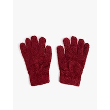 Koton Peluş Eldiven Yumuşak Dokulu Bordo 6wak50029aa Bordo