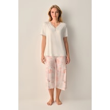 Suwen Lula Kapri Şort Pijama Takımı Sh26617659334 Pembe