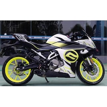 Cfmoto 250sr Dark Night Yellow Sticker Parçalı Motosiklet Kaplama Etiket Modeli