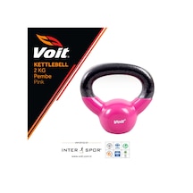 Voit Vinly Kettlebell 2 KG Pembe