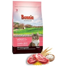 Bonnie Kuzu Etli ve Pirinçli Yetişkin Kedi Maması 1500 G