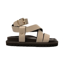 Terlik Kadın Zaha Embossed G106324 Genuins Leathertaupe Leathertaupe