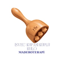 Maderoterapi İsveç Kupası Vakumlu Küplü Rulo Ahşap Masaj Aleti