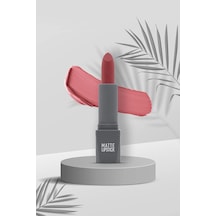 Yoğun Renk Veren Uzun Süre Kalıcı Nemlendirici Kadifemsi Mat Ruj - Matte Lipstick 415 Dusty Pink Çok Renkli