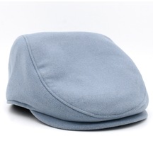 Erkek Yün Kasket Pastel Mavi Kışlık Şapka-Açık Mavi-Standart