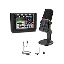 Ses Kartı Youtube Kick Podcast Ve Yayıncı, Ses Kartı, Dj Mikser, Taşınabilir Podcast Prodüksiyon Stüdyosu, Canlı Yayın, Kayıt, Oyun İçin Kondenser Ses Kartlı Mikrofon Mikseri P800-kd8