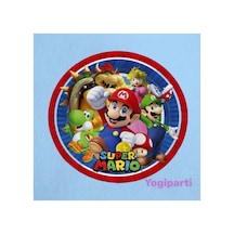 Süper Mario 8 Adet Tabak Doğum Günü Parti Malzemeleri Renkli Tüm Yaşlar