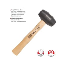 Hubrendy Kargo Ağaç Saplı Lastik Tokmak No:70