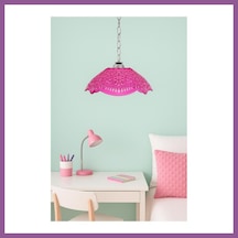 Bezos Pembe Akrilik Avize Modern Dekoratif Aydınlatma 35x35x12 Cm Rengaren