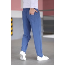 Myrab Denim Erkek Keten Ham Bez Yaz Ayının Vazgeçilmezi Rahat Kalıp Mavi