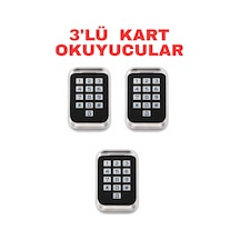 Sr-202 Em-w Proximity Kart Okuyucu Ip68 Şifreli Metal Kasa 2000 Kullanıcı Kapasiteli 125 Khz 3 Adet