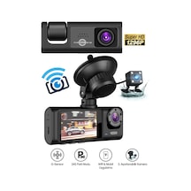 3 Kamerali Arac Guvenlik Kamerasi - 1296p On + Ic + Arka - Wifi - 24s Park Modu - G-sensor 3 Kamerali Arac Guvenlik Kamerasi - 1296p On + Ic + Arka - Wifi - 24s Park Modu - G-sensor