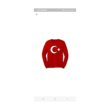 Uzun Kollu Bayrak Tişört Unisex Model Mevzimlik Ürün Kırmızı