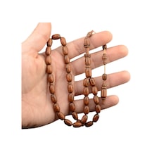 Kapsül Kesim 11x7 Mm Kafur Ağacı Sistem Püsküllü Tesbih Kahverengi