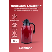 Cooker Heatlock Crystal 1.3 Litre Cam Termos Ckr2099 Bordo