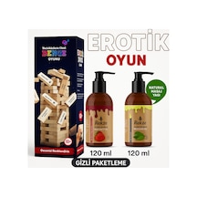 Renze Erotik Denge Oyunu + 2 Li Aromaterapi Masaj Yağı Seti Çilek & Natural Aroma 120 Ml X 2 - 729748288