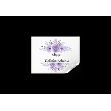 Gelin Bohçası Etiketi Kare 4x4 Cm 54 Adet - Arletikettasarım Beyaz