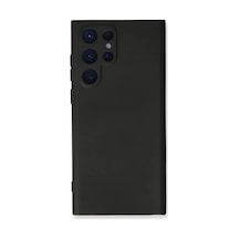 Samsung Uyumlu Galaxy S24 Ultra Uyumlu Kılıf Nano İçi Kadife Silikon - Siyah