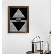 Bk Home Modern Art Tasarımlı Doğal Masif Ahşap Çerçeveli Tablo 45 (551090006)
