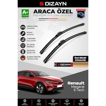 S-dizayn Renault Megane E-tech Ön Cam Silecek Seti 2021 Üzeri Premium Araca Özel 65-40 Cm A+ Kalite